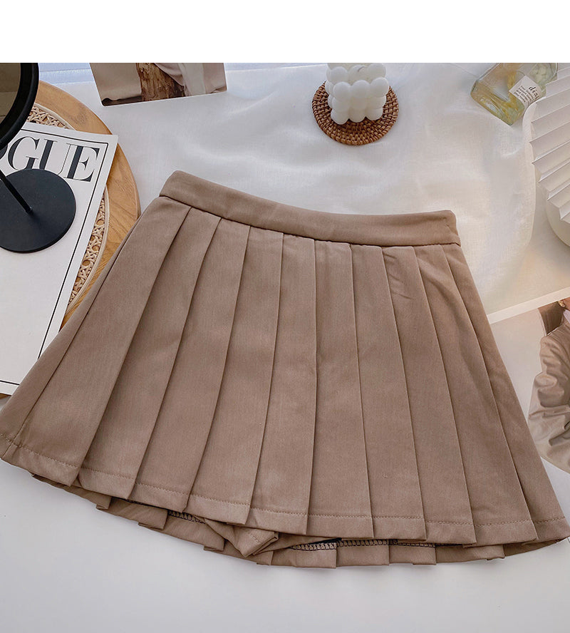 New Korean age reducing college style high waist A-line skirt  5380