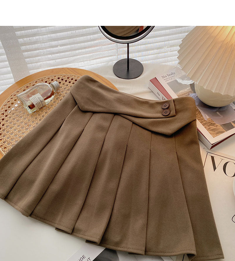 Pleated skirt for women slim fashion high waist A-line skirt fashion  5440