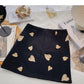 Love flocking design felt woolen skirt  5367