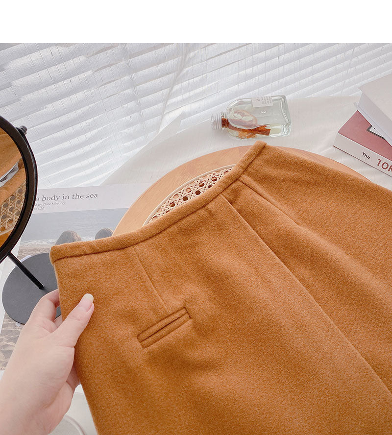 Niche design split A-shaped High Waist Hip Wrap Skirt  5464