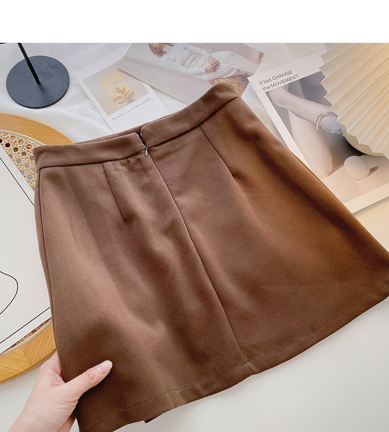 Slim high waist pleated skirt to prevent light loss  5470