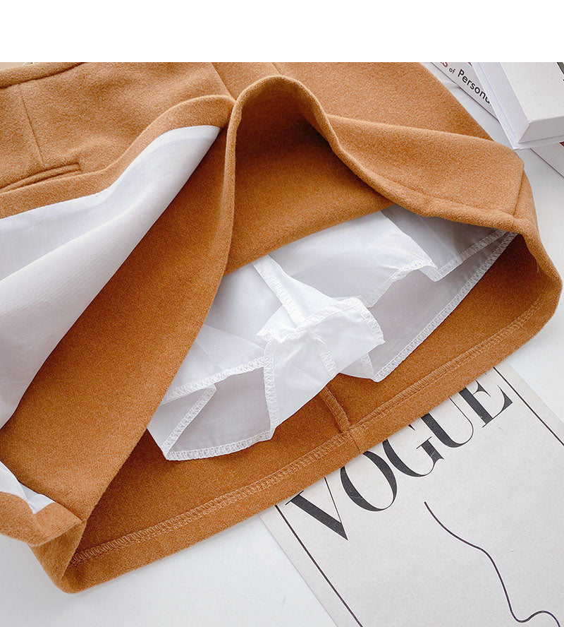 Niche design split A-shaped High Waist Hip Wrap Skirt  5464