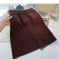 New Korean minority fashion retro printed letter high waist A-shaped skirt  5431
