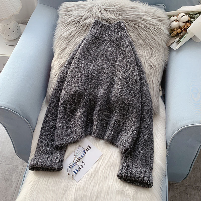 Halber Rollkragenpullover mit Rückseite und Pullover innen 5161