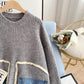 Design sense minority retro Japanese lazy sweater  5176