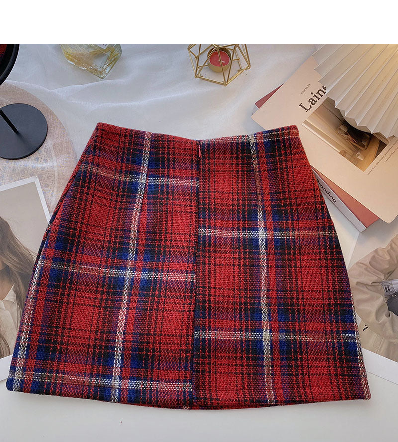 Nouvelle jupe taille haute rétro à la mode coréenne 5349