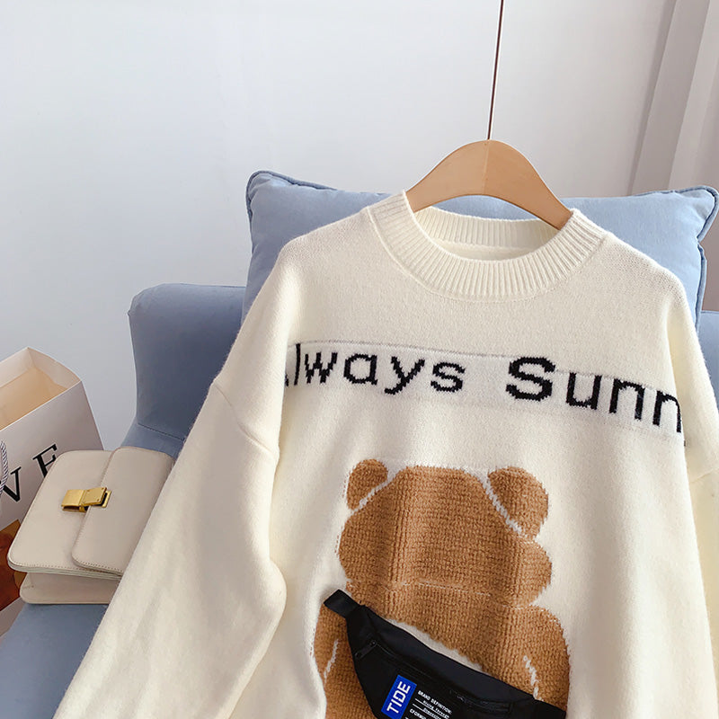 Japanese bear sweater female Pullover  5109