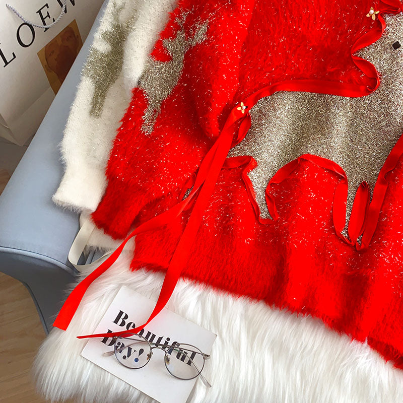 New loose and lazy style coat imitation mink sweater  5130