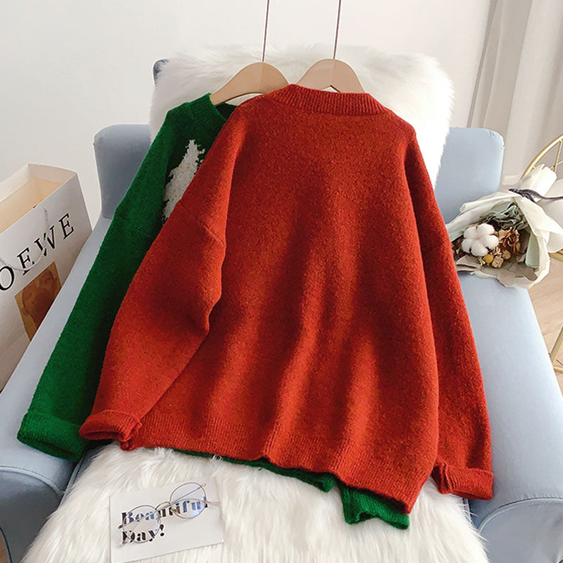 Red Christmas elk sweater sweater sweater  5180