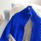 Klein Blue zipper sweater cardigan  5126