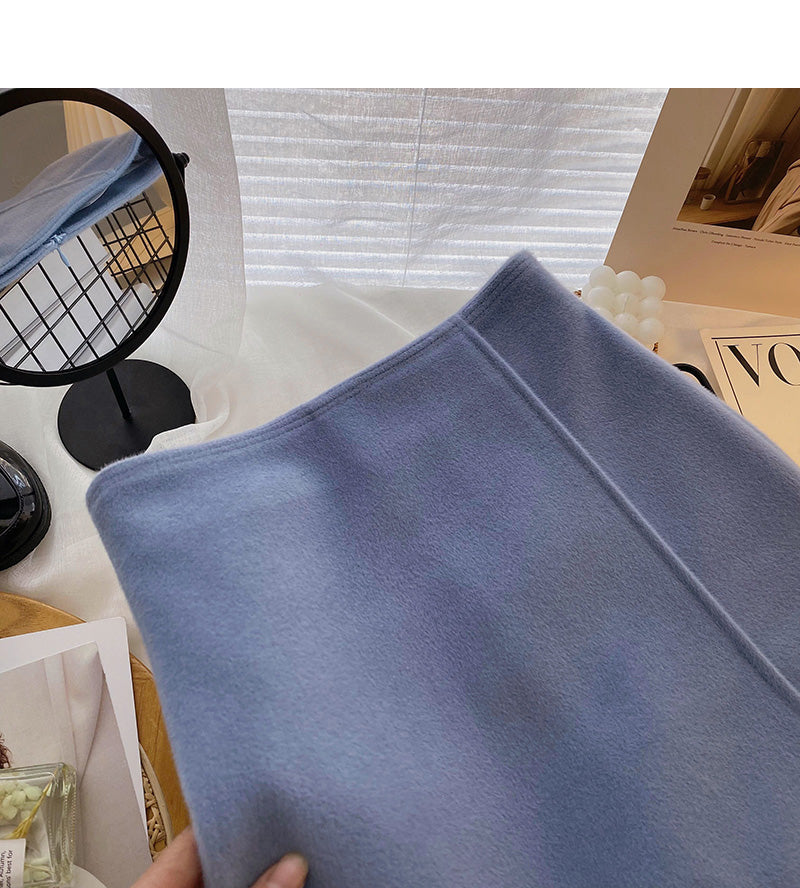 Wollrock in A-Linie mit unregelmäßigem Design zeigt dünne hohe Taille und Hüftrock 5273