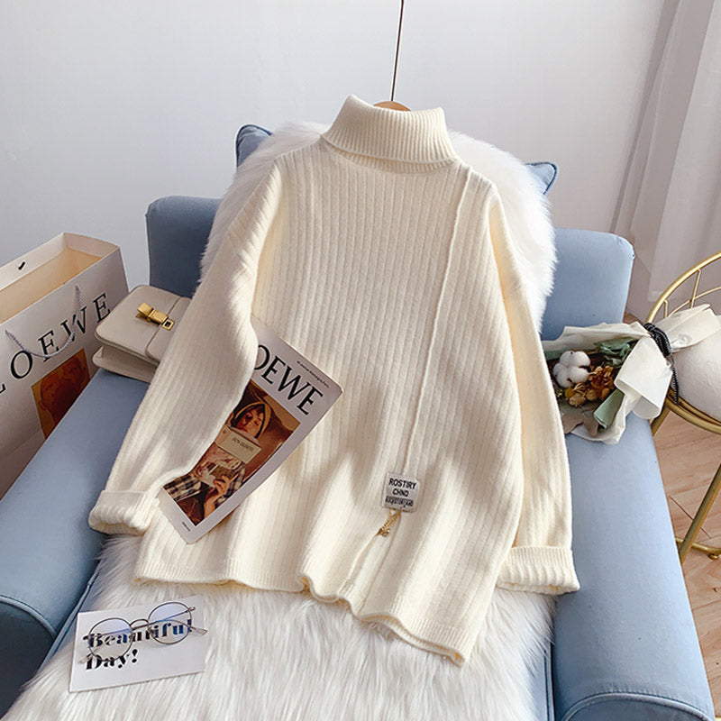 Lazy Wind Pullover mit Stehkragen und verdicktem Boden Shirt Top 5208