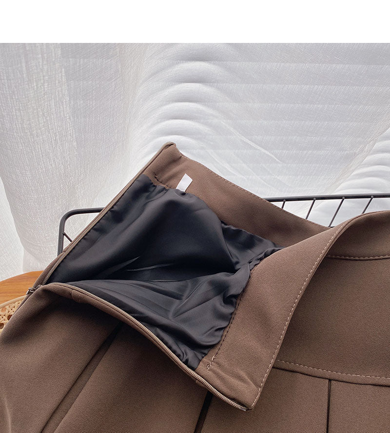 Neuer koreanischer Faltenrock in A-Linie mit hoher Taille 5296