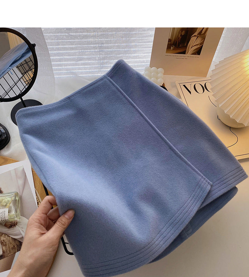 Wollrock in A-Linie mit unregelmäßigem Design zeigt dünne hohe Taille und Hüftrock 5273