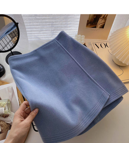 Wollrock in A-Linie mit unregelmäßigem Design zeigt dünne hohe Taille und Hüftrock 5273