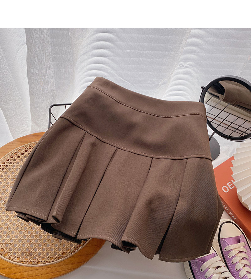 Neuer koreanischer Faltenrock in A-Linie mit hoher Taille 5296