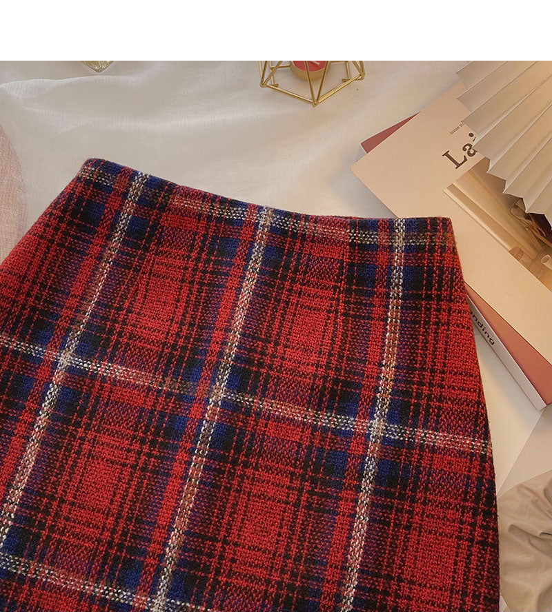 Nouvelle jupe taille haute rétro à la mode coréenne 5349