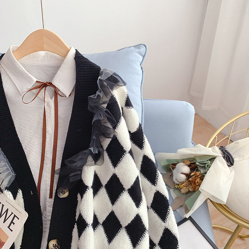 Lingge Cardigan Pullover Mantel Damen 5153 