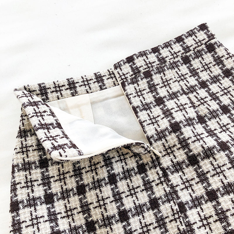 Sweet plaid skirt, retro, slim and anti light A-line skirt  5308