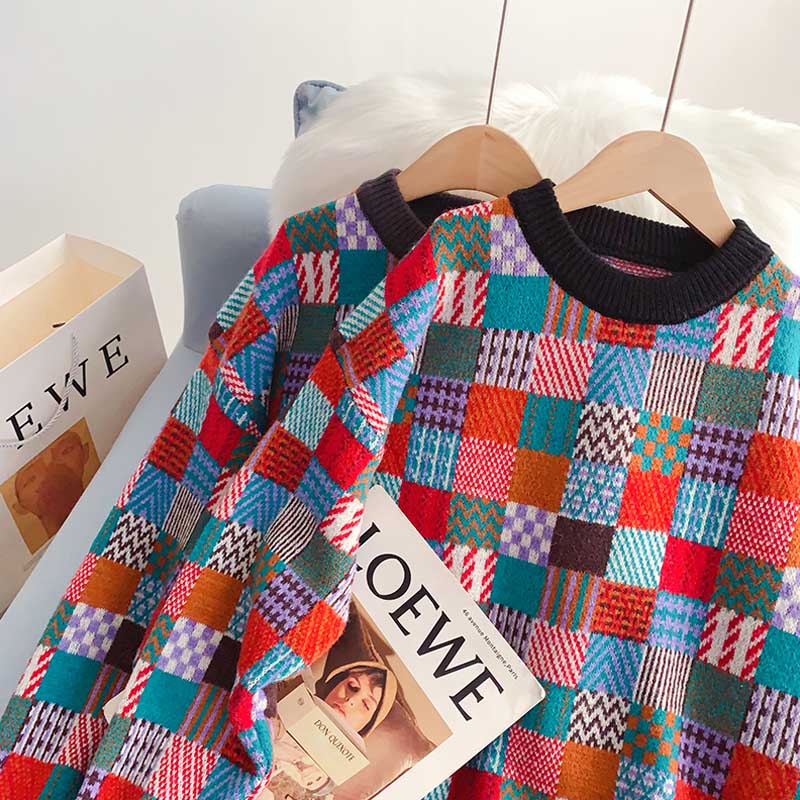 Sweater retro Japanese lazy sweater top  5224