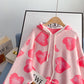 Net red love sweater sweater women's loose hooded Pullover  5114