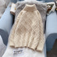 Vintage twist turtleneck sweater with Knitted Top  5108