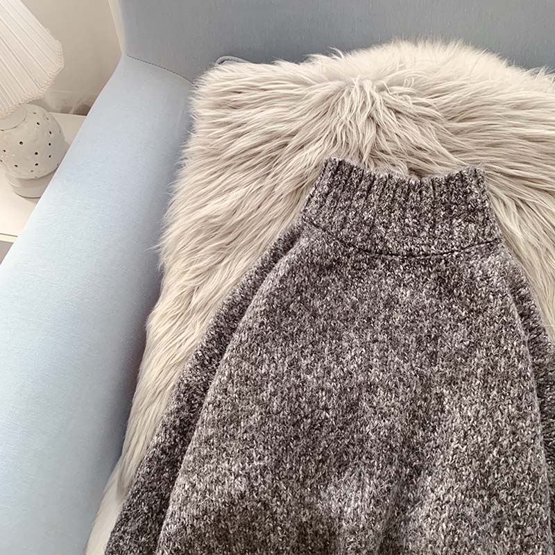 Halber Rollkragenpullover mit Rückseite und Pullover innen 5161