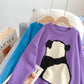 Japanese lazy wind cute cartoon pattern sweater sweater  5178