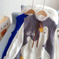 Japanese cute cartoon college style knitted vest vest  5215