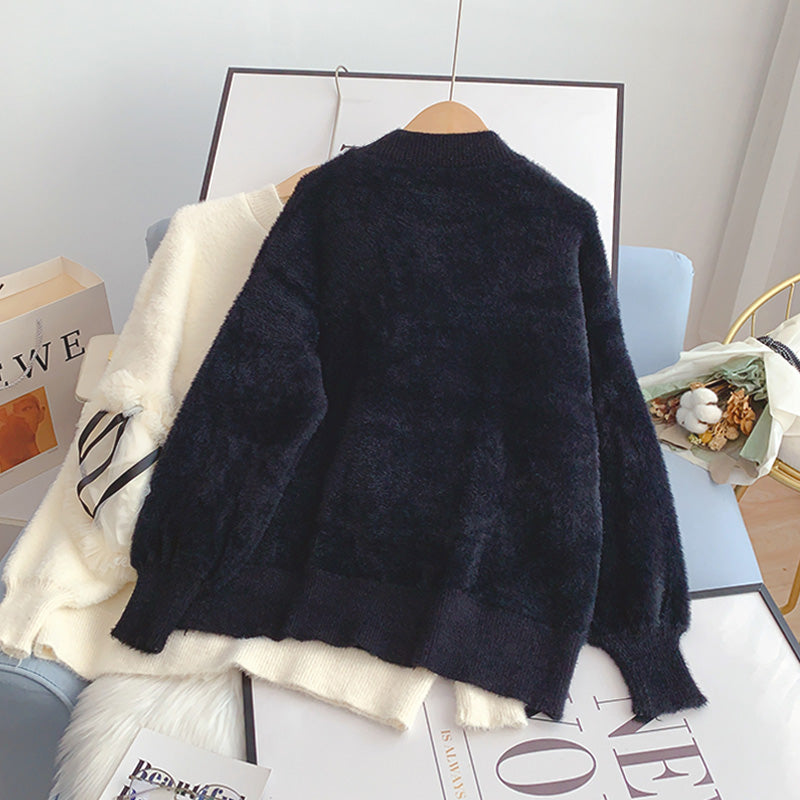 Love gauze lace sweater design sense minority top  5111