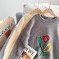 Mori women's tulip embroidered sweater  5181