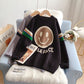 Smiling face pattern sweater sweater sweater women's Pullover  5187