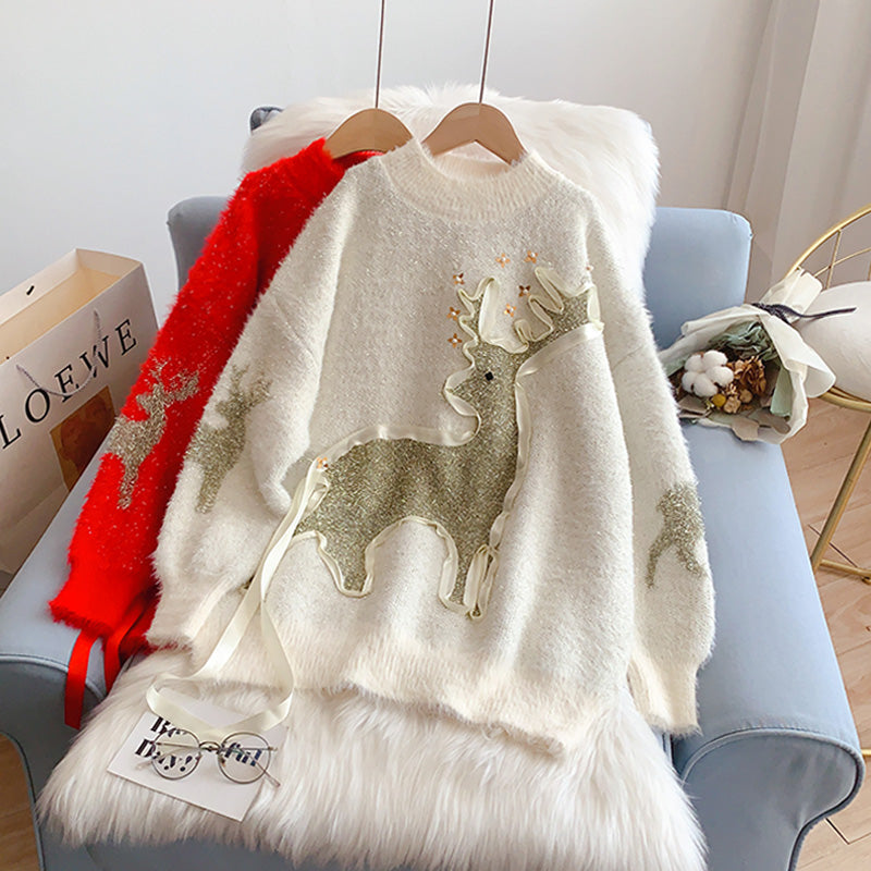 New loose and lazy style coat imitation mink sweater  5130