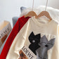 Japanese cute cartoon kitten sweater and coat  5253