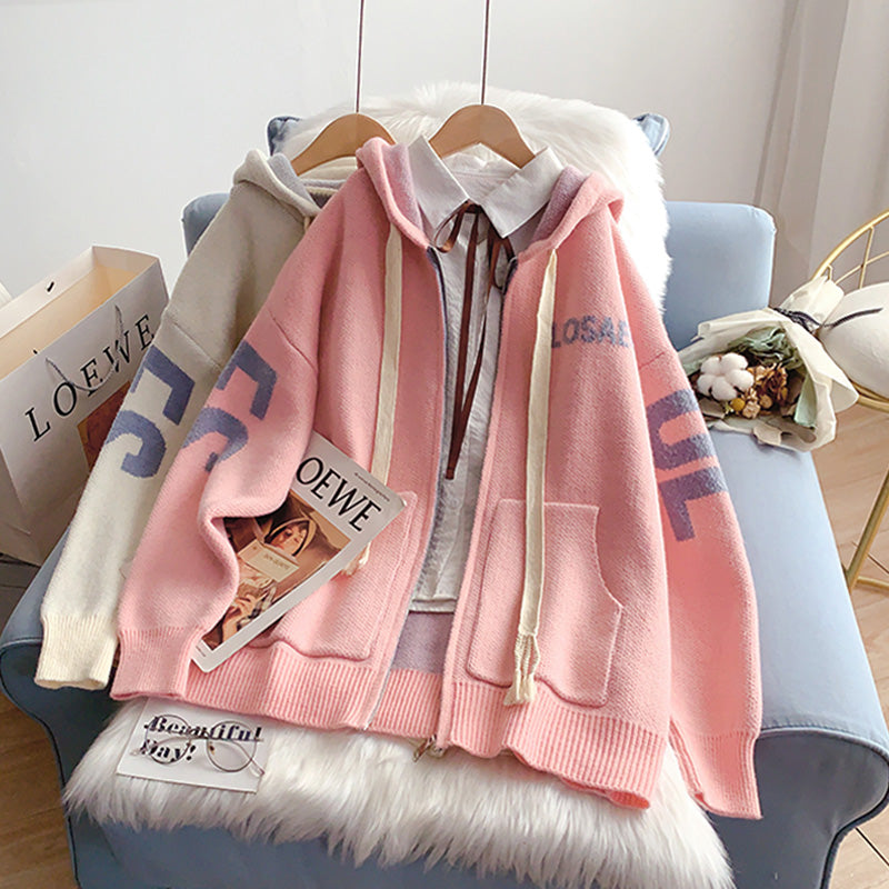 Klein Blue hooded cardigan sweater bodyguard  5247