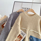 Design sense minority retro Japanese lazy sweater  5176