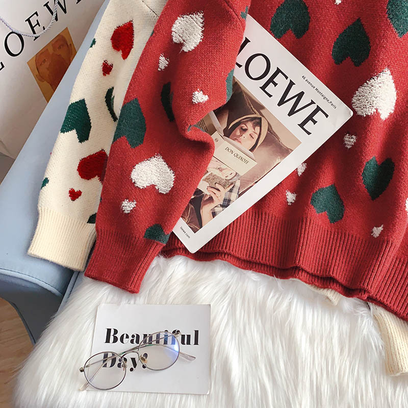 Love sweater women's Pullover knitted bottomed Shirt Top  5129