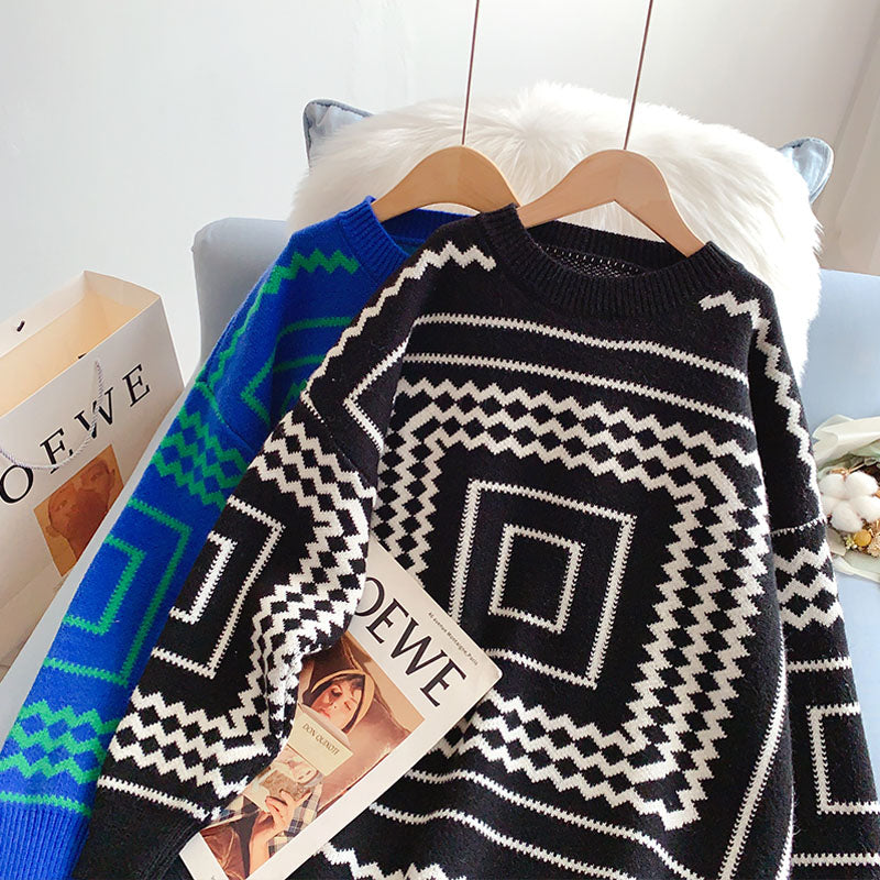 Vintage lazy sweater new sweater  5124