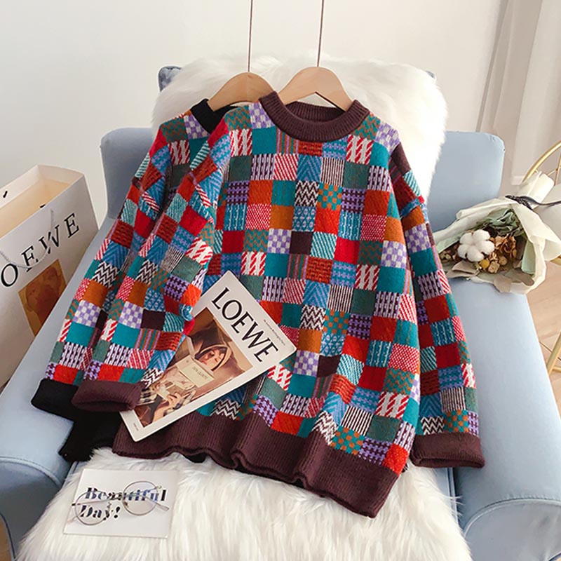 Sweater retro Japanese lazy sweater top  5224