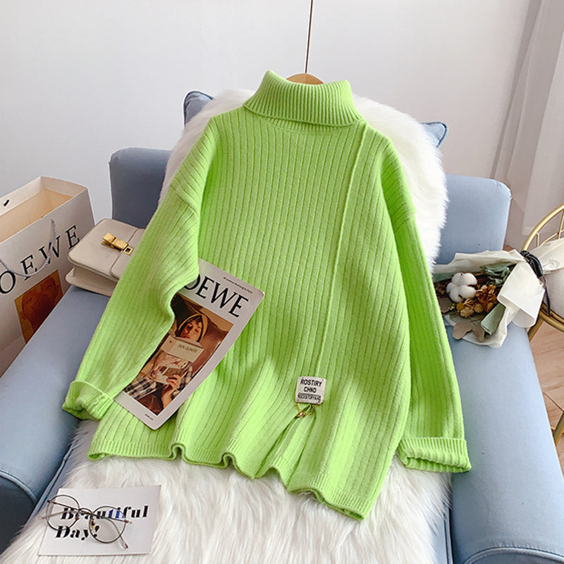 Lazy Wind Pullover mit Stehkragen und verdicktem Boden Shirt Top 5208