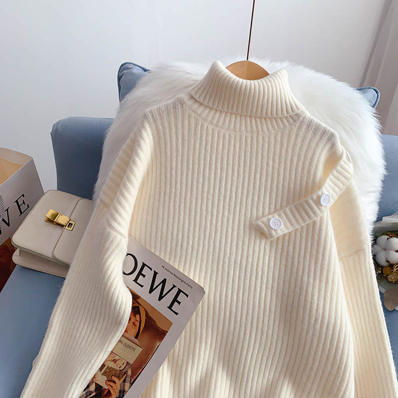 High neck sweater candy color versatile thin Korean bottomed shirt  5236