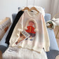Cute three-dimensional braided cartoon little girl sweater  5141