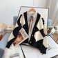 Vintage rhombic contrast cardigan sweater knitted jacket  5242