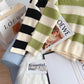 Striped loose Pullover Sweater sweater top  5115