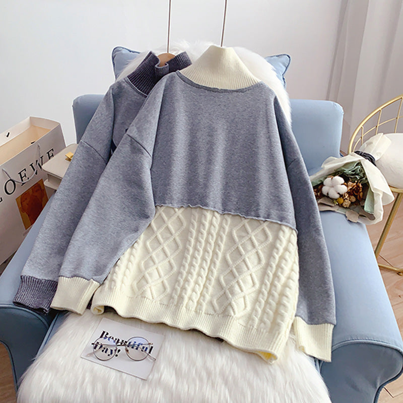 Pullover mit Stehkragen, Design Sense of Minority, gestricktes Hemd 5230