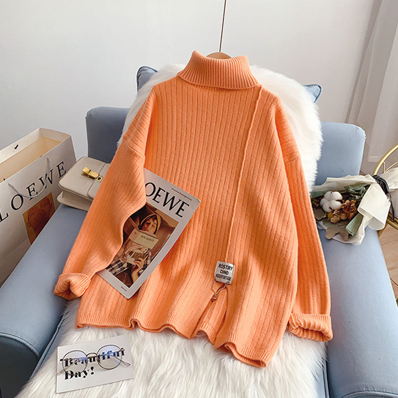 Lazy Wind Pullover mit Stehkragen und verdicktem Boden Shirt Top 5208