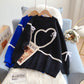 Klein Blue Ribbon love decorative sweater  5213
