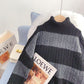 Vintage striped sweater women's sweater top  5123