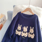 Cute Japanese cartoon sweater lazy wind sweater  5146