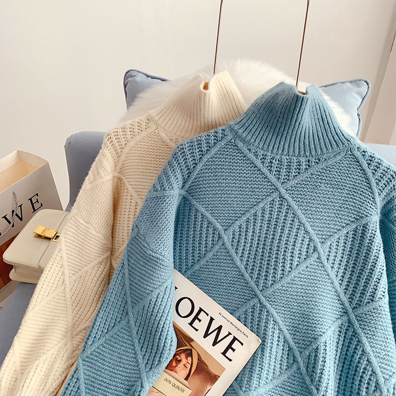 High neck sweater new knitted bottomed Shirt Top  5162